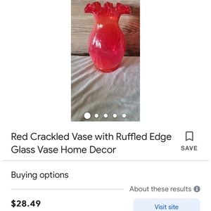 Red vase.